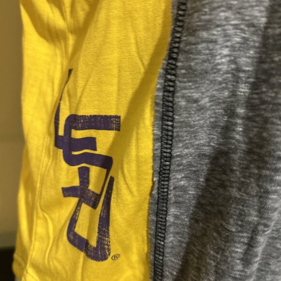 LSU Tigers Women’s Colosseum Color Blocked Tee NCAA M Team Colors NEW - Picture 3 of 10